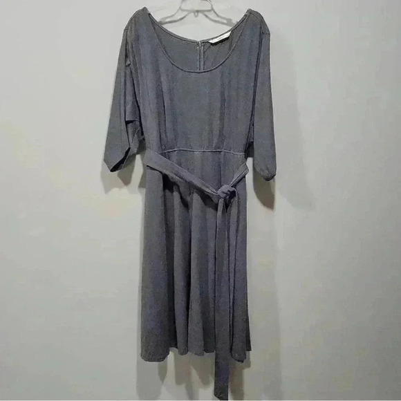eShakti zapelle bat wing jersey cape midi pocket dress L - Picture 2 of 6